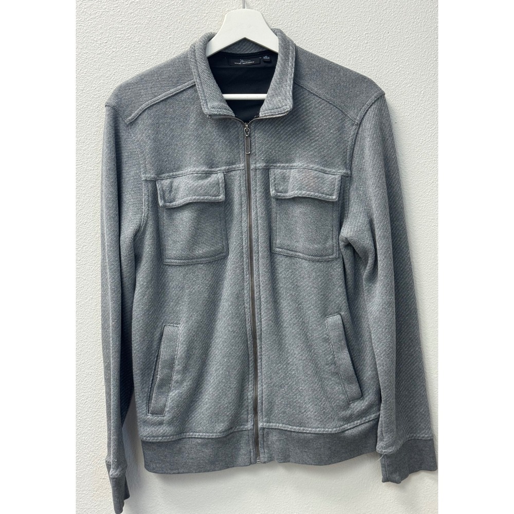 Marc Anthony Flannel Shirt Gray Button‎ Up Long Sleeve Cotton Blend Mens Medium - Picture 2 of 14